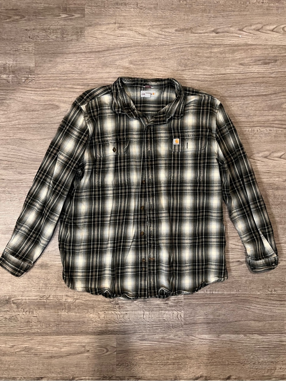 Carhartt Plaid Heavy Button-Down Work Shirt